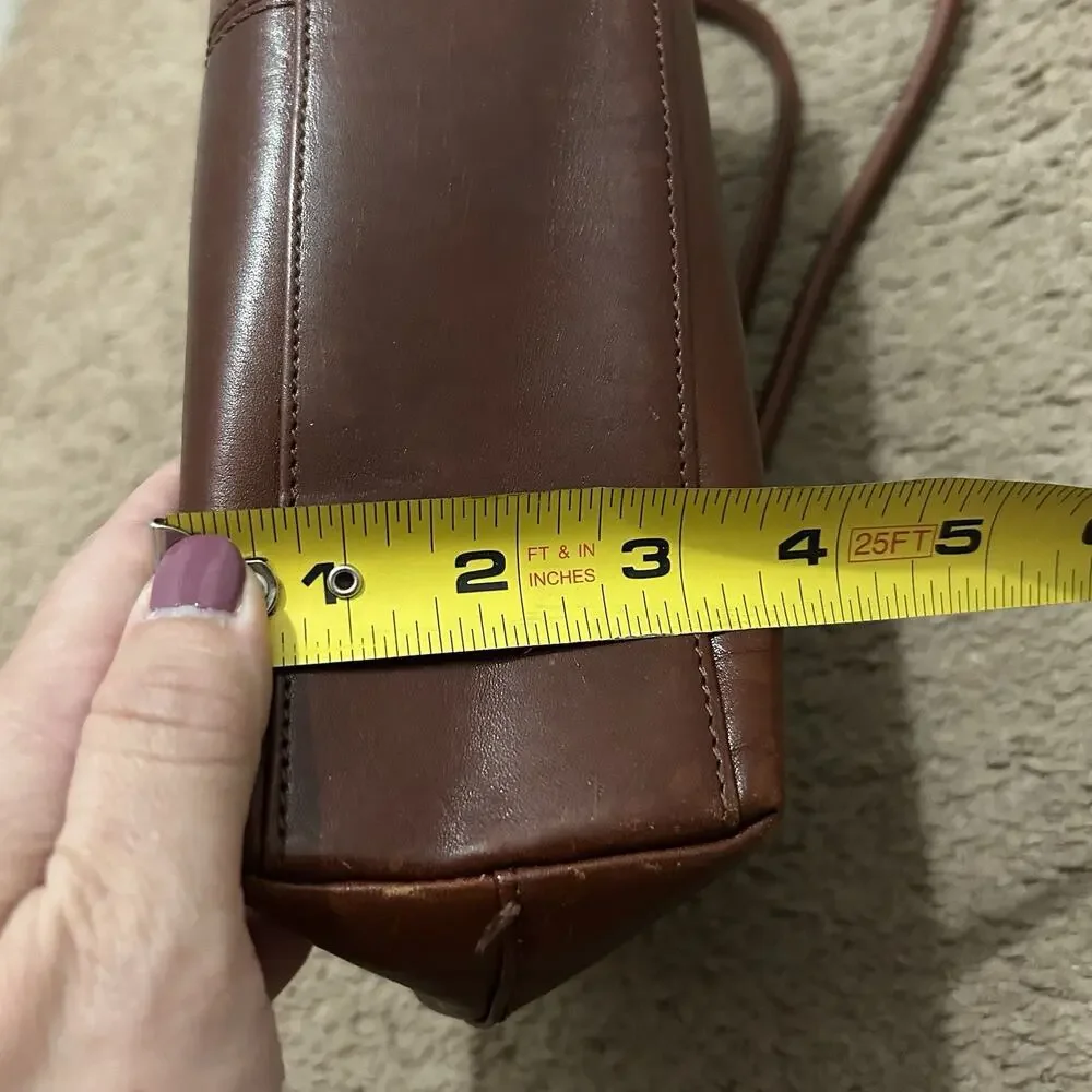 Vintage HOBO International Brown Leather Shoulder Bag